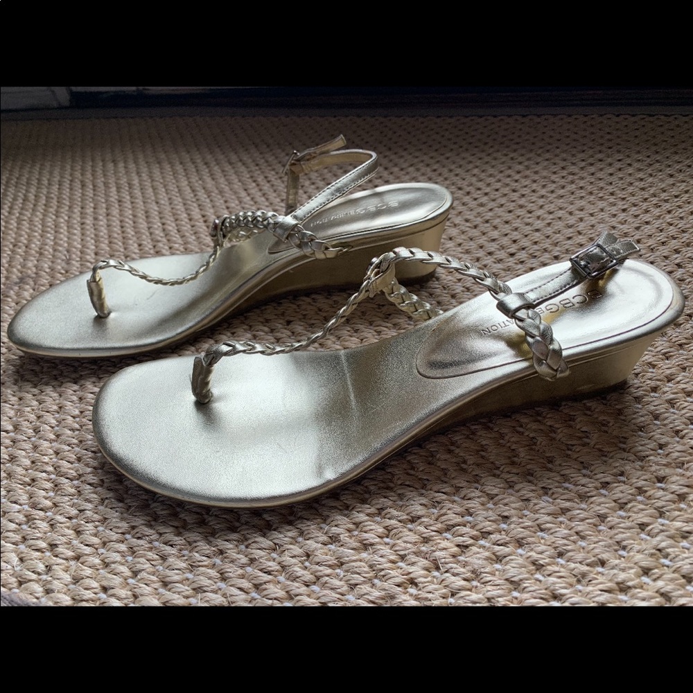 BCBG Gold Sandals